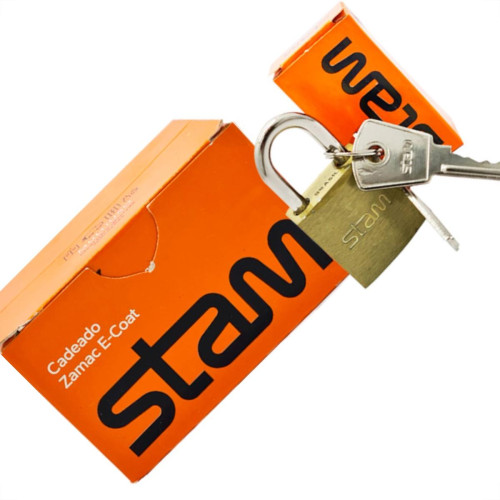 Cadeado Stam 25 Zamack - Kit C/10 PC Cadeado Stam 25 Zamack - Kit C/10 PC