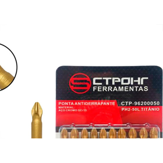 Bits Phillips Ctp Titanio 2X50Mm C/10 Bits Phillips Ctp Titanio 2X50Mm C/10