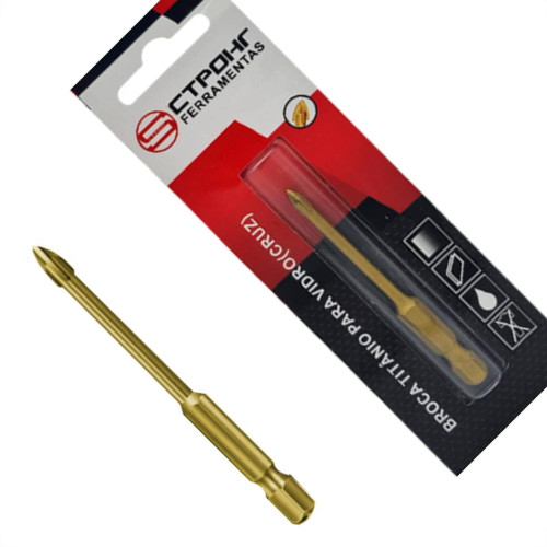 Broca P/Vidro Ctpohr 05Mm Cruz Sext Broca P/Vidro Ctpohr 05Mm Cruz Sext