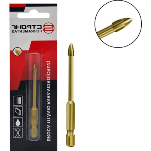Broca P/Vidro Ctpohr 10Mm Cruz Sext Broca P/Vidro Ctpohr 10Mm Cruz Sext