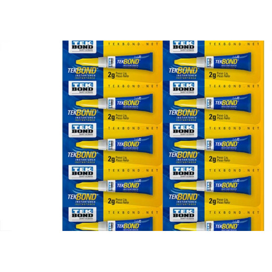 Cola Inst Super Cola Tekbond 2G - Kit C/12 PC