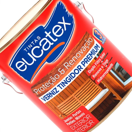 Verniz Tingidor Eucatex Mogno 3,6Gl Verniz Tingidor Eucatex Mogno 3,6Gl