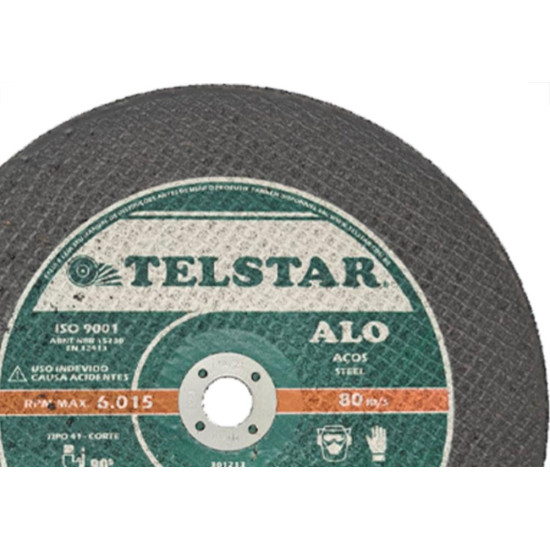 Disco Telstar Corte Ferro C.10X3/4 - Kit C/5 PC