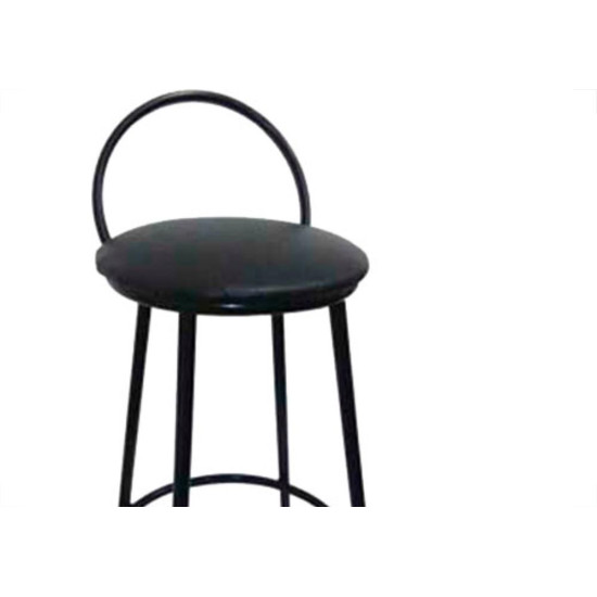 Banqueta C/Encosto 70Cm Preto Banqueta C/Encosto 70Cm Preto