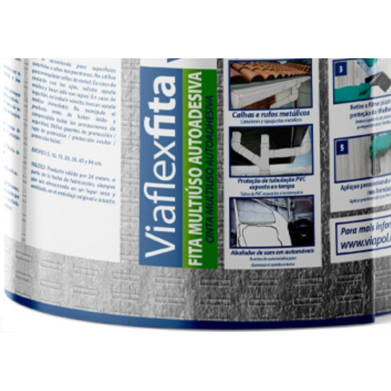 Fita Adesiva Multuso Viaflex 15Cmx10Mt Fita Adesiva Multuso Viaflex 15Cmx10Mt