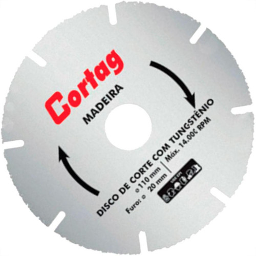 Disco Cortag Tungstenio Madeira 110Mm Disco Cortag Tungstenio Madeira 110Mm