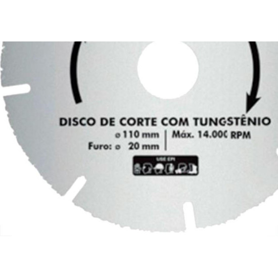 Disco Cortag Tungstenio Madeira 110Mm Disco Cortag Tungstenio Madeira 110Mm