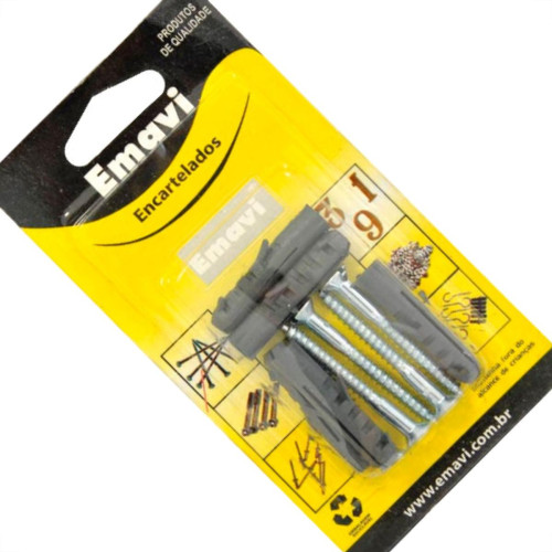 Cartela Emavi Parafuso C/Bucha 10 C/03 Cartela Emavi Parafuso C/Bucha 10 C/03