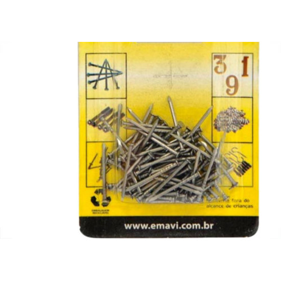 Cartela Emavi Prego Pol.C/Cabeça 12X12 40Gr Cartela Emavi Prego Pol.C/Cabeça 12X12 40Gr