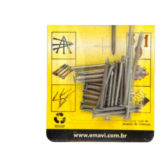 Cartela Emavi Prego Pol.C/Cabeça 15X15 40Gr Cartela Emavi Prego Pol.C/Cabeça 15X15 40Gr