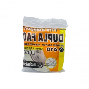 Fita Dupla Face Pap.Bco Adelbras 18X30M - Kit C/4 RL