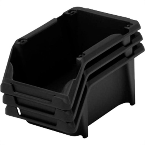Gaveteiro Empilhaveis Preto 03 - Kit C/12 PC Gaveteiro Empilhaveis Preto 03 - Kit C/12 PC