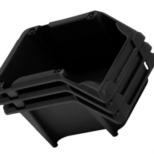 Gaveteiro Empilhaveis Preto 03 - Kit C/12 PC Gaveteiro Empilhaveis Preto 03 - Kit C/12 PC