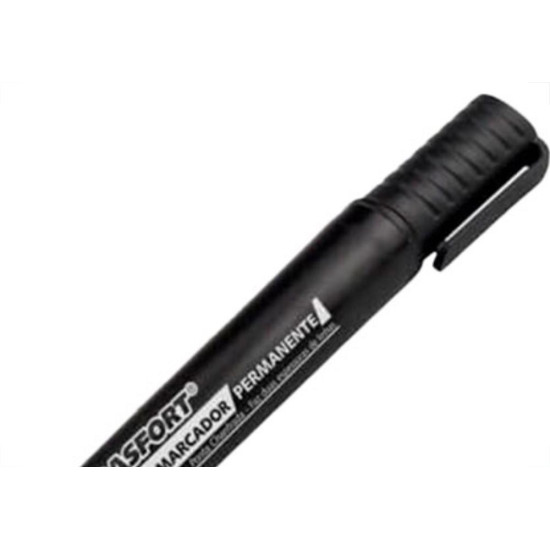 Caneta P/Marcacao Brasfort Gros.Preto 7858 - Kit C/12 PC Caneta P/Marcacao Brasfort Gros.Preto 7858 - Kit C/12 PC