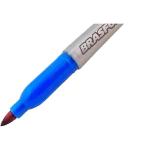Caneta P/Marcacao Brasfort Blist.Fina Azul Caneta P/Marcacao Brasfort Blist.Fina Azul