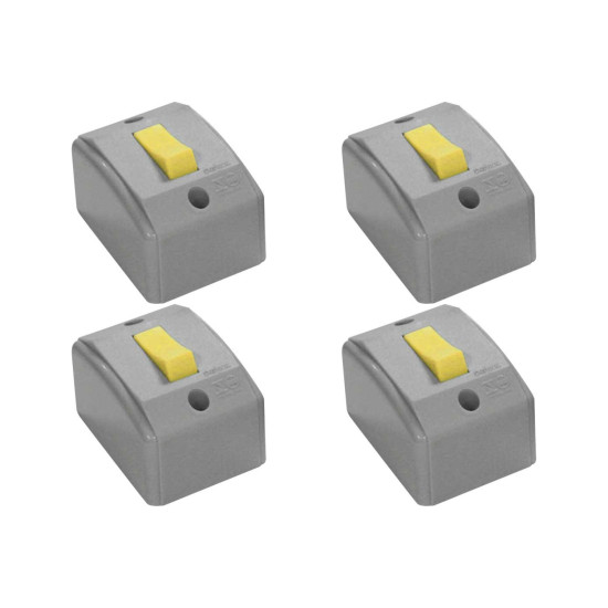 Kit C/4 - Int.Ext.Perlex Ret.Cinza/Branco 180/170 Nbr