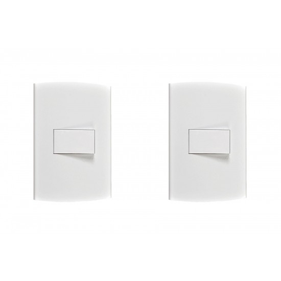 Kit C/2 - Conjunto Peesa Alfa 1502A 1 Interruptor Simples...