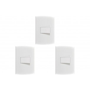 Kit C/3 - Conjunto Peesa Alfa 1502A 1 Interruptor Simples...