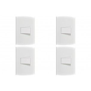 Kit C/4 - Conjunto Peesa Alfa 1502A 1 Interruptor Simples...