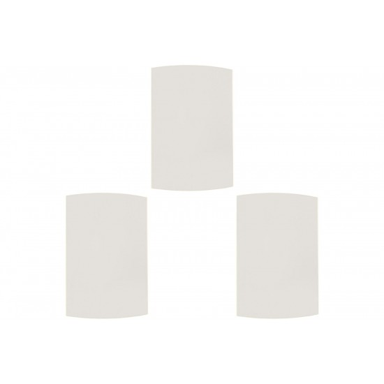 Kit C/3 - Espelho Placa Peesa Alfa P1500 4X2 Cega Branco