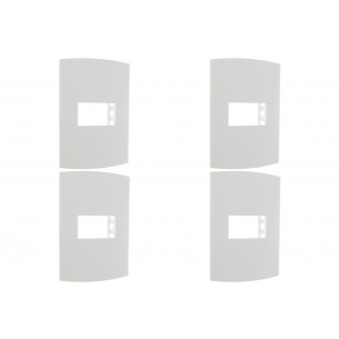 Kit C/4 - Espelho Placa Peesa Alfa P1502 4X2 1Modulo Branco