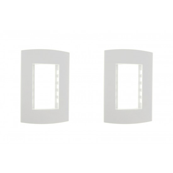 Kit C/2 - Espelho Placa Peesa Alfa P1503 4X2 3Modulo Branco Kit C/2 - Espelho Placa Peesa Alfa P1503 4X2 3Modulo Branco