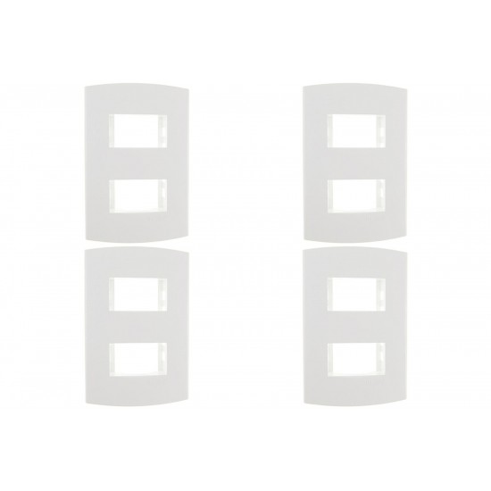 Kit C/4 - Espelho Placa Peesa Alfa P1504 4X2 2Modulo Dist... Kit C/4 - Espelho Placa Peesa Alfa P1504 4X2 2Modulo Dist...