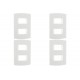 Kit C/4 - Espelho Placa Peesa Alfa P1504 4X2 2Modulo Dist... Kit C/4 - Espelho Placa Peesa Alfa P1504 4X2 2Modulo Dist...