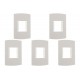 Kit C/5 - Espelho Placa Peesa Alfa P1505 4X2 2Modulo Branco Kit C/5 - Espelho Placa Peesa Alfa P1505 4X2 2Modulo Branco