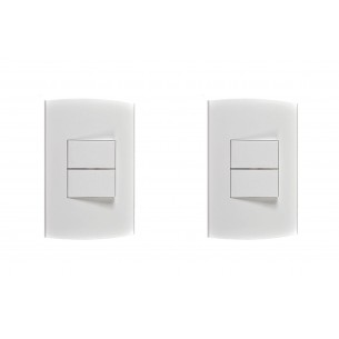 Kit C/2 - Conjunto Peesa Alfa 1505A 2 interruptores Simpl...