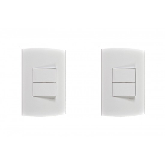 Kit C/2 - Conjunto Peesa Alfa 1505A 2 interruptores Simpl... Kit C/2 - Conjunto Peesa Alfa 1505A 2 interruptores Simpl...