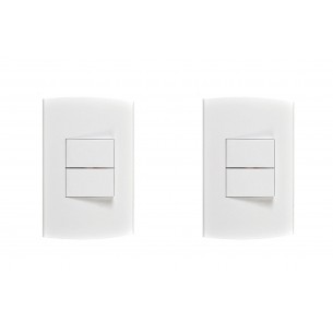 Kit C/2 - Conjunto Peesa Alfa 1505B 2 interruptores Paral...