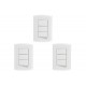 Kit C/3 - Conjunto Peesa Alfa 1507A 3 interruptores Simpl...