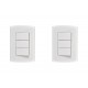 Kit C/2 - Conjunto Peesa Alfa 1507C 2 interruptores Simp....
