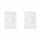Kit C/2 - Conjunto Peesa Alfa 1512 1 Interruptor Camp.Branco
