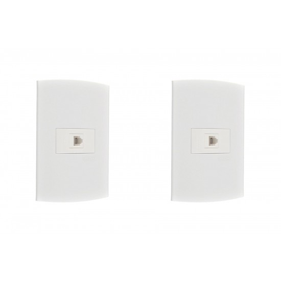 Kit C/2 - Conjunto Peesa Alfa 1516 Tomada  Tel Rj11(Jack)...