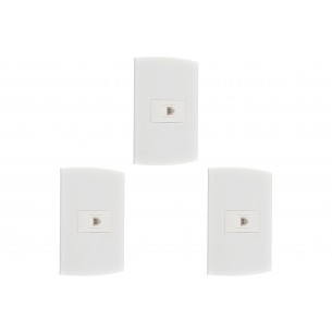 Kit C/3 - Conjunto Peesa Alfa 1516 Tomada  Tel Rj11(Jack)...