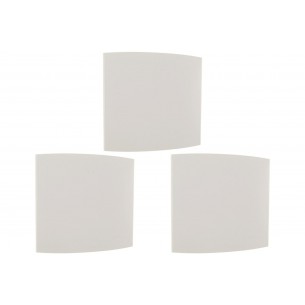 Kit C/3 - Espelho Placa Peesa Alfa P1530 4X4 Cega Branco