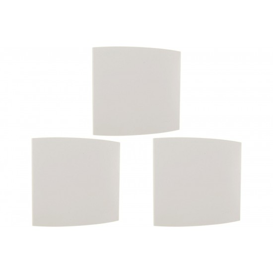 Kit C/3 - Espelho Placa Peesa Alfa P1530 4X4 Cega Branco