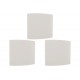 Kit C/3 - Espelho Placa Peesa Alfa P1530 4X4 Cega Branco