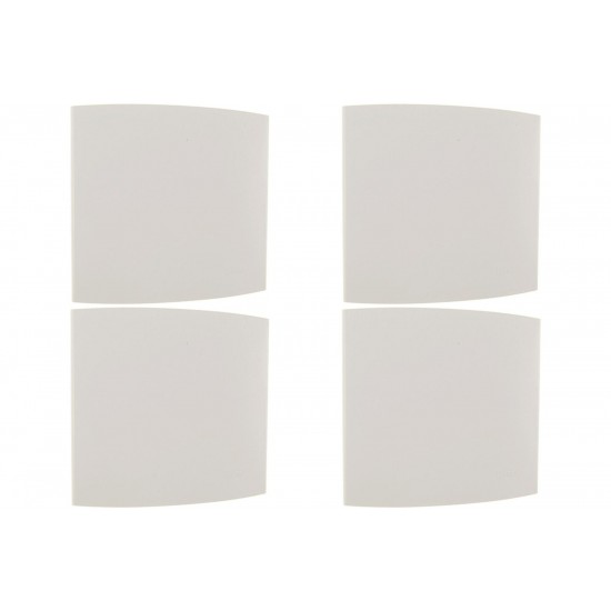 Kit C/4 - Espelho Placa Peesa Alfa P1530 4X4 Cega Branco