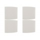 Kit C/4 - Espelho Placa Peesa Alfa P1530 4X4 Cega Branco
