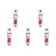 Kit C/5 - Disjuntor Steck Din Unipolar 25A Sd61 3Ka Kit C/5 - Disjuntor Steck Din Unipolar 25A Sd61 3Ka