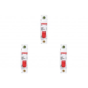 Kit C/3 - Disjuntor Steck Din Unipolar 32A Sd61 3Ka