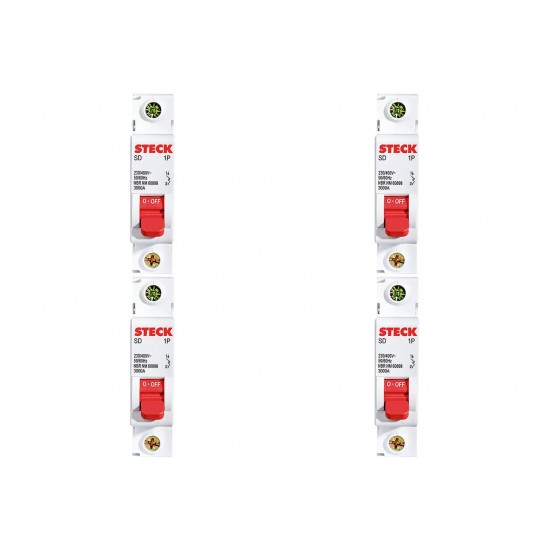 Kit C/4 - Disjuntor Steck Din Unipolar 40A Sd61 3Ka