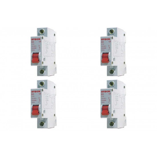 Kit C/4 - Disjuntor Steck Din Unipolar 50A Sd61 3Ka