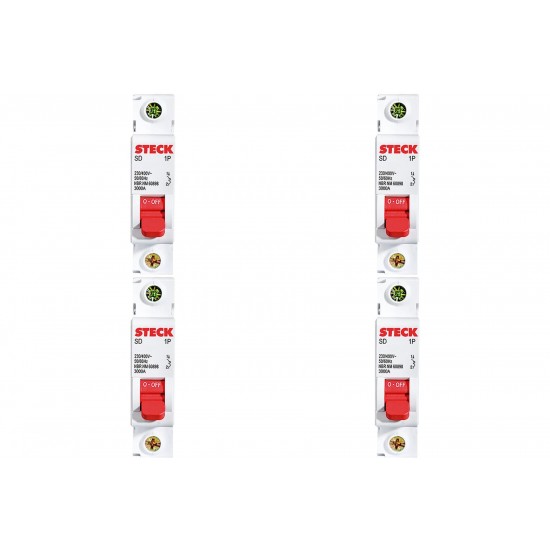 Kit C/4 - Disjuntor Steck Din Unipolar 63A Sd61 3Ka