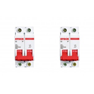 Kit C/2 - Disjuntor Steck Din Bipolar 06A Sd62 3Ka