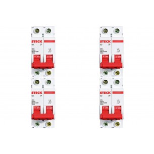Kit C/4 - Disjuntor Steck Din Bipolar 16A Sd62 3Ka