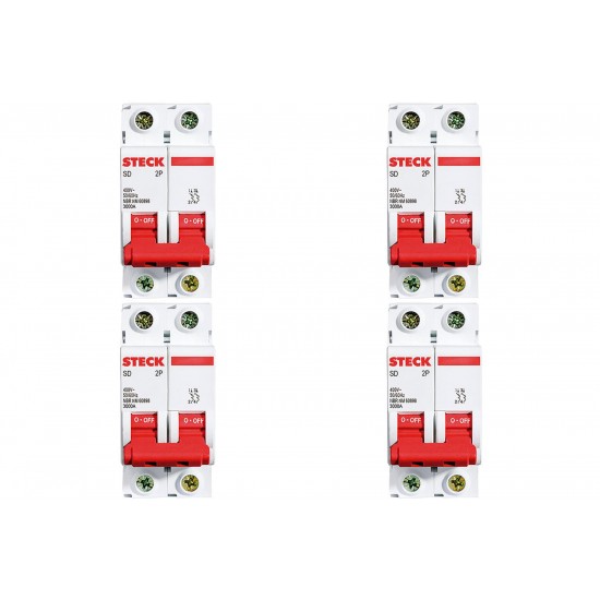 Kit C/4 - Disjuntor Steck Din Bipolar 20A Sd62 3Ka Kit C/4 - Disjuntor Steck Din Bipolar 20A Sd62 3Ka